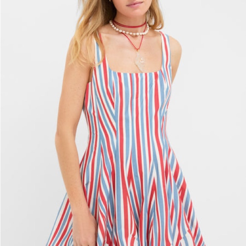 Tuckernuck Red and White Sleeveless Sundress